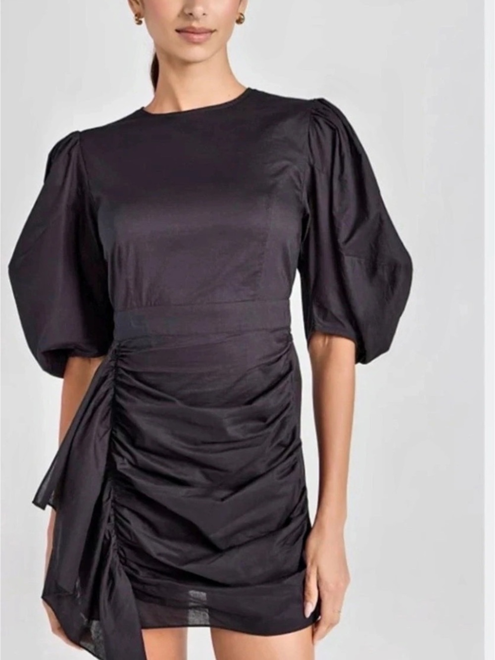 Rhode Pia Dress Black Ruched Mini Dress NWT - size 2